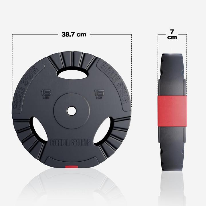 Image du produit Gorilla Sports Disques d'haltères (1 x 15 kg)