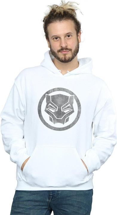 Actual product image Mens Black Panther Distressed Icon Hoodie (L)
