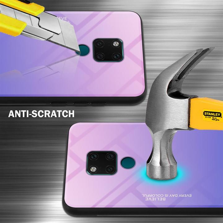 Produktbild Cadorabo TPU 2 Farben Glas Cover (Huawei Mate 20)
