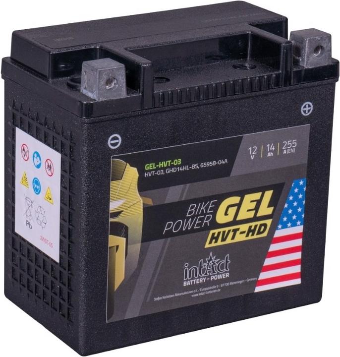 Immagine prodotto Intact GEL-HVT-03 Bike-Power Gel HVT-HD 14Ah batteria moto YTX14L-BS (12 V, 14 Ah, 255 A)