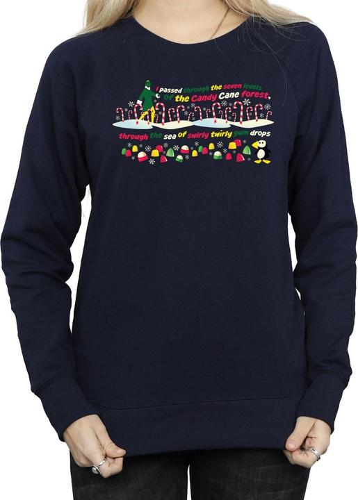 Actual product image Elf Womens/Ladies Candy Cane Forest Sweatshirt (L)