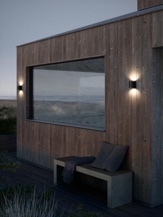Image du produit Nordlux Canto 2, applique murale, noir (500 lm, IP44)