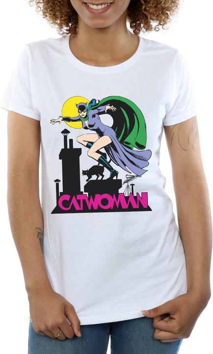 Actual product image Womens/Ladies Catwoman Text Logo Cotton T-Shirt (M)