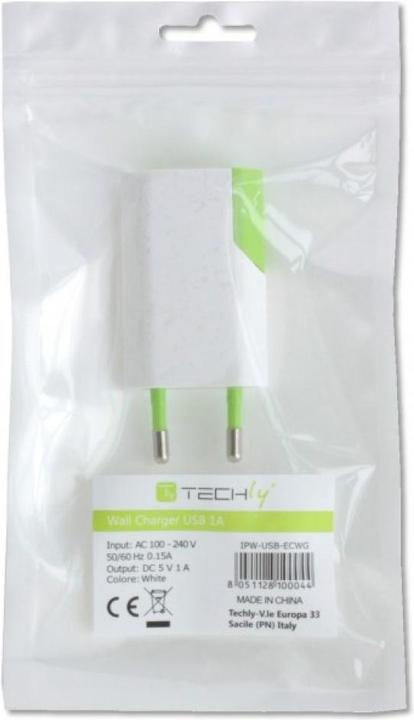 Produktbild Techly Slim USB charger 5V/1A (USB 2.0)