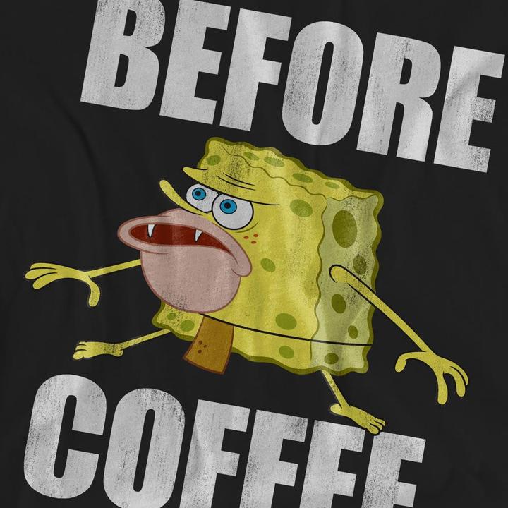 Produktbild Spongebob Squarepants Before Coffee Meme TShirt (M)