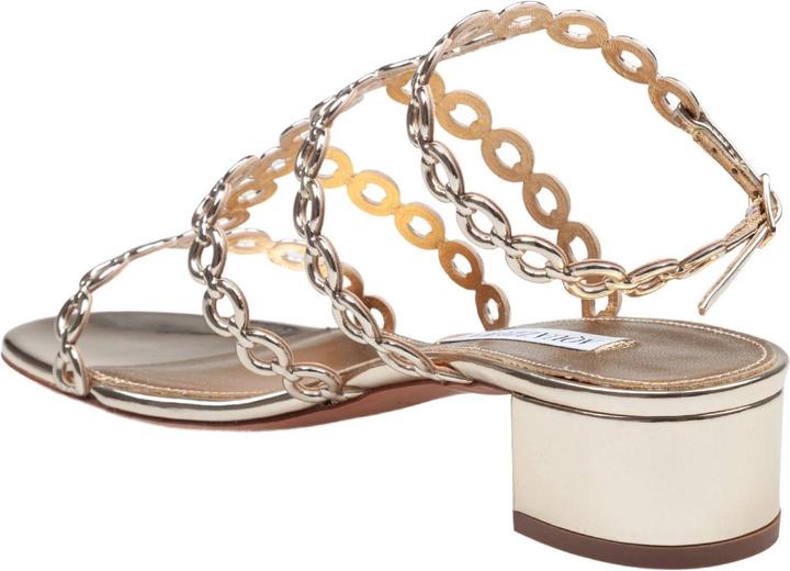 Immagine prodotto Aquazzura Aquazzurra infinity chain ​​35 sandal in mirrored leather, gold color (40)