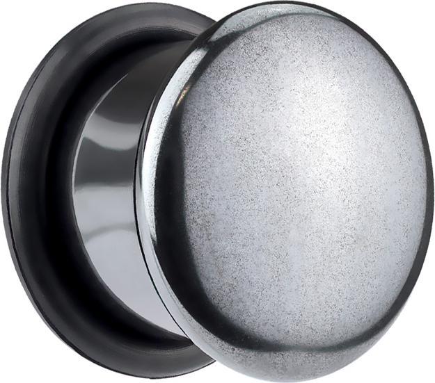 Produktbild Star Piercing Flared Plug aus Hämatit Stein mit O-Ring (ohne Messing, Mineralisch)