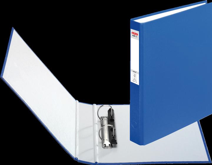 Herlitz Ring binder maX.file protect, A5, 2-ring mechanism, blue (A5, 37 mm, 1 Piece)