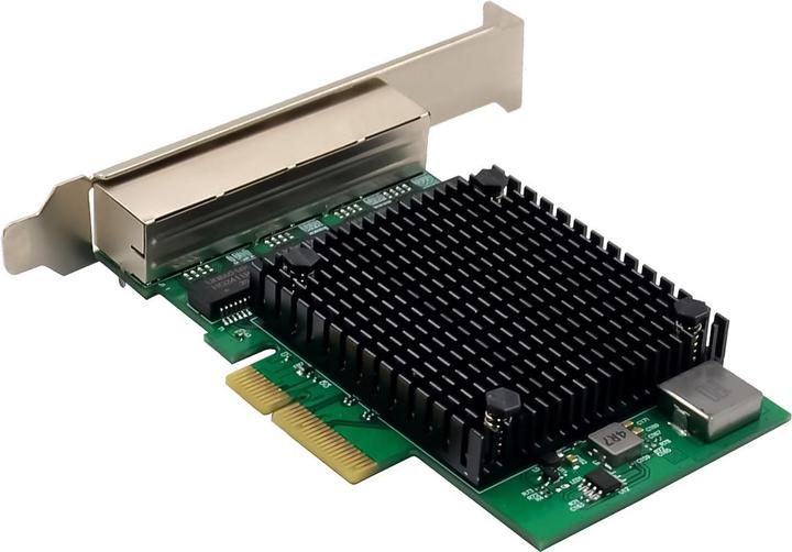 Image du produit InLine Carte réseau Quad Gigabit, 4x RJ45 2,5Gb/s, PCIe x4, avec slot low profile (PCIe)