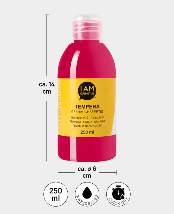 Produktbild I Am Creative Tempera, Temperafarbe auf Wasserbasis, 250 ml (Magenta, 250 ml)