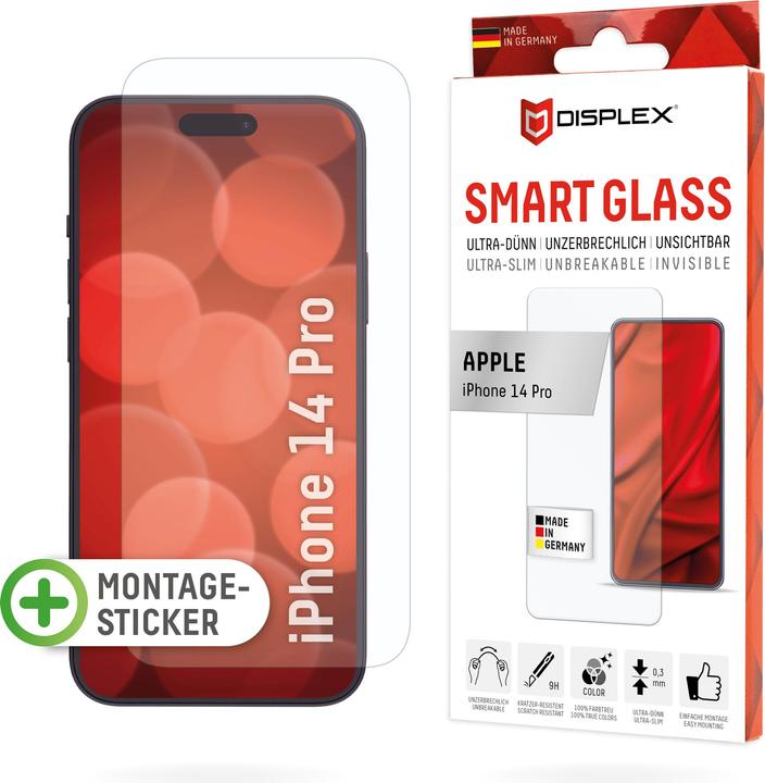 Immagine prodotto Displex Smart Glass, Displayschutzfolie (1 Pezzo/i, Apple iPhone 14 Pro)