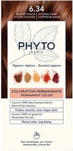 Phyto Dauerhafte Haarfarbe 634 Dunkelblond mit pflanzlichen Pigmenten (634 Dunkelblond, Gold)