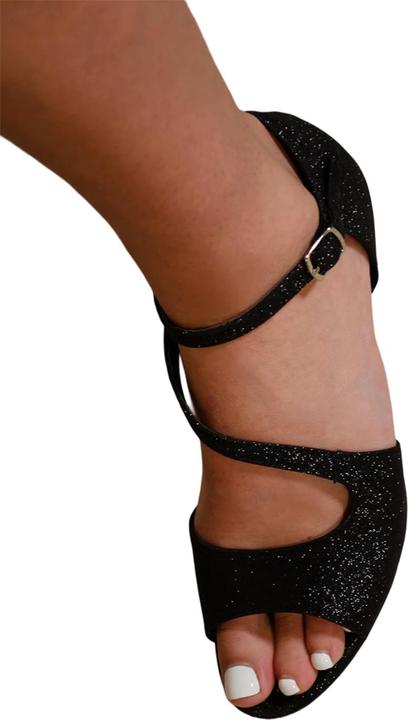 Actual product image Where's That From Womens/Ladies Beatrice Glitter Kitten Heel Shoes (38)