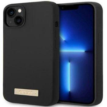 Immagine prodotto Guess GUHMP14SSBPLK Custodia rigida per iPhone 14 6,1" in silicone con logo e piastra MagSafe (Apple iPhone 14)
