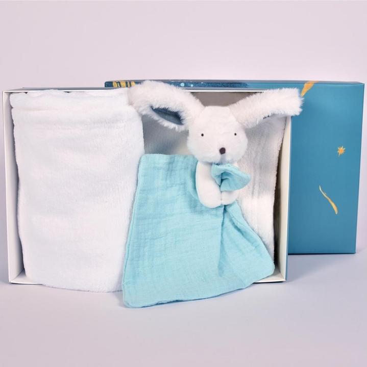 Produktbild Doudou et Compagnie Happy Pop Decke & Schmusetuch,weiss (MQ2)**