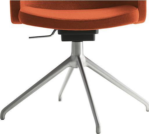 Produktbild Topstar Besprechungssessel SFH, 3D-Sitzgelenk und Aluminium-Fusskreuz, orange
