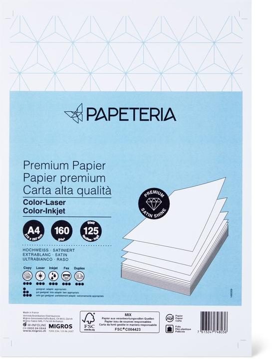 Produktbild Papeteria Hochweiss Premium, ab 5 Stück (160 g/m², 125 x, A4)