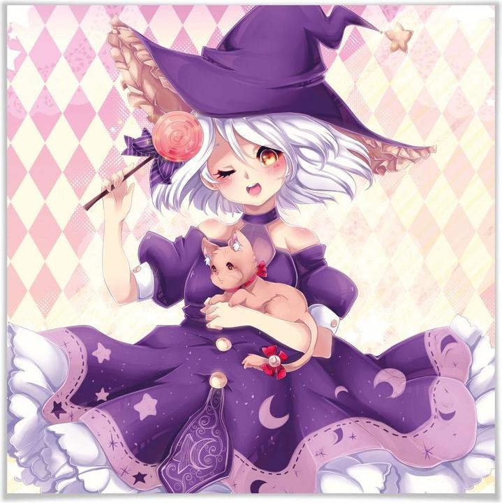 Actual product image Trenddeko La Doll Blanche - Little Witch (30 x 30 cm)