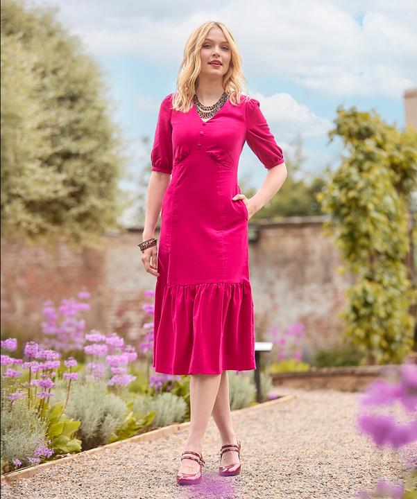 Image du produit Joe Browns Robe en velours côtelé vintage à manches bouffantes (44)