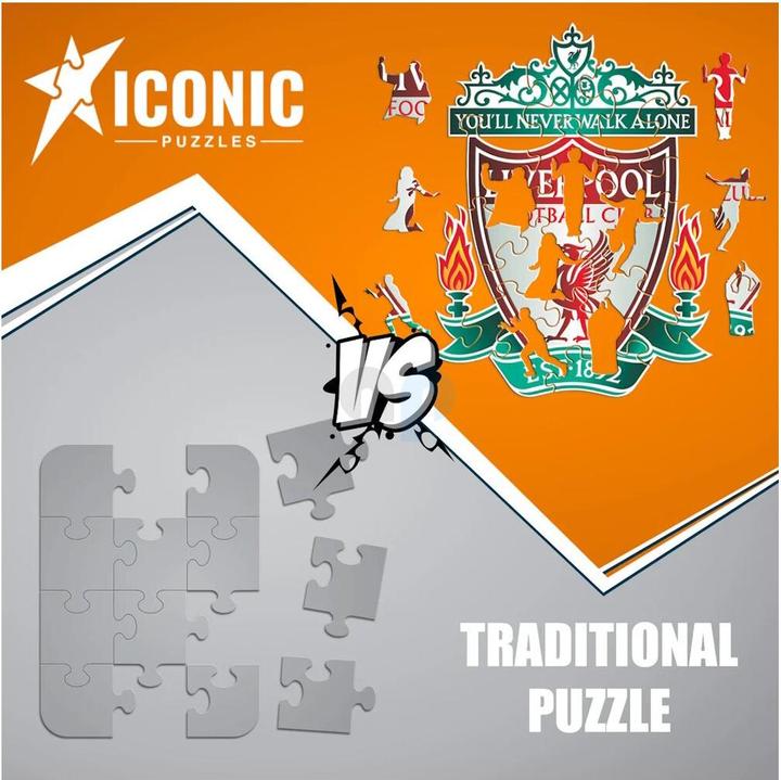 Actual product image Iconic Liverpool FC - Logo - Wooden Puzzle Size S (150 pieces) (150 pieces)