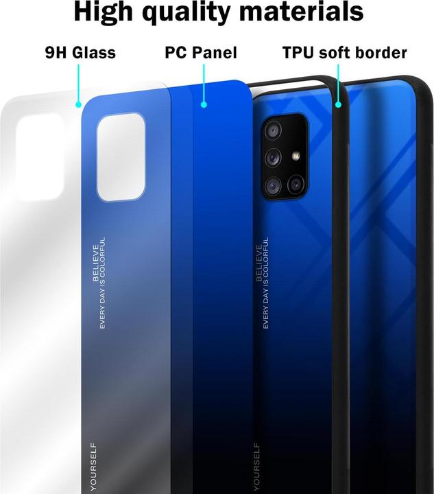 Productafbeelding Cadorabo TPU 2 kleuren glasdekking (Samsung Galaxy A71 5G)