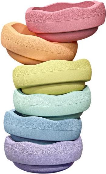 Stapelstein ® Original Grow Rainbow Pastel, 6er-Set