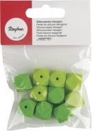 Immagine prodotto Rayher Perle di silicone esagonali, ø 14 mm, sempreverdi