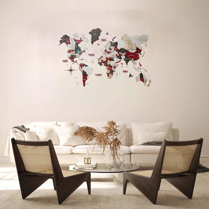 Produktbild Enjoy The Wood 3D Weltkarte (90 x 150 cm)