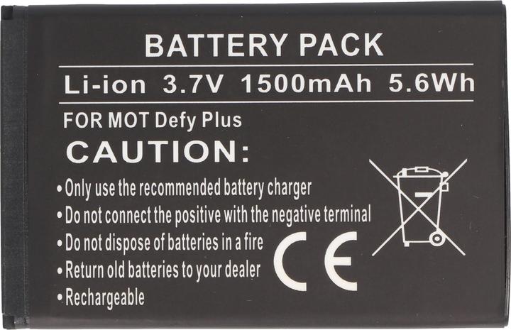 Actual product image AccuCell Motorola Defy Mini Battery HF5X