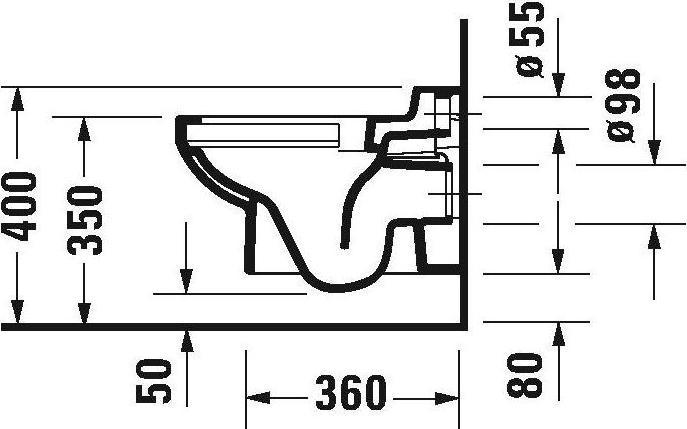 Image du produit Duravit WC suspendu DURASTYLE BASIC RIMLESS ti. p. enfants 325x480mm HygieneGlaze blanc