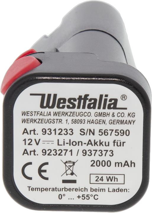Image du produit Westfalia Batterie de rechange pour taille-herbes et arbustes sans fil 10,8 Volt Li-Ion (10.8 V)