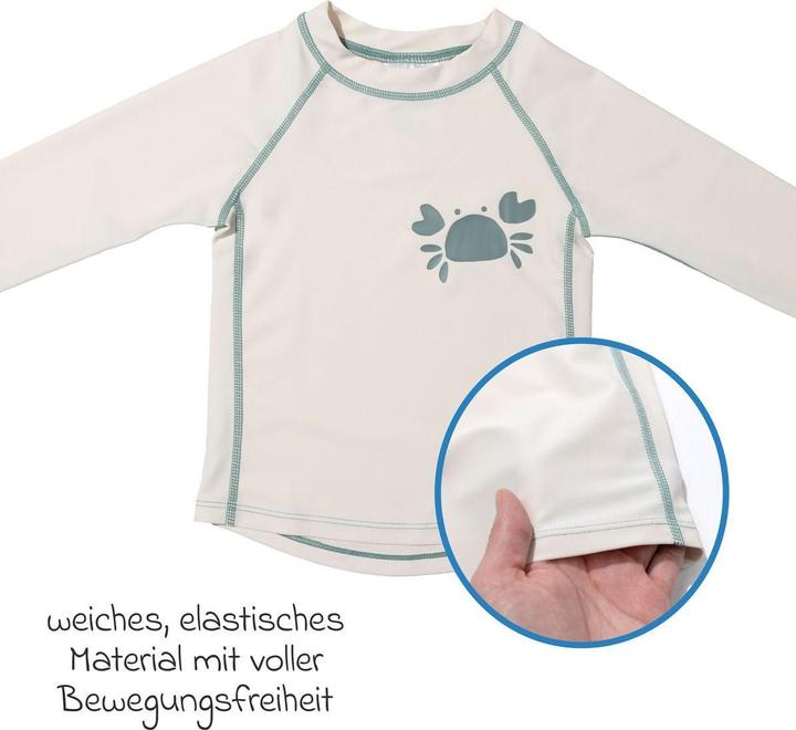 Actual product image La Loona LaLoona Baby-Bademode Bade-Shirt mit UV-Schutz - Krabbe - Offwhite (92)