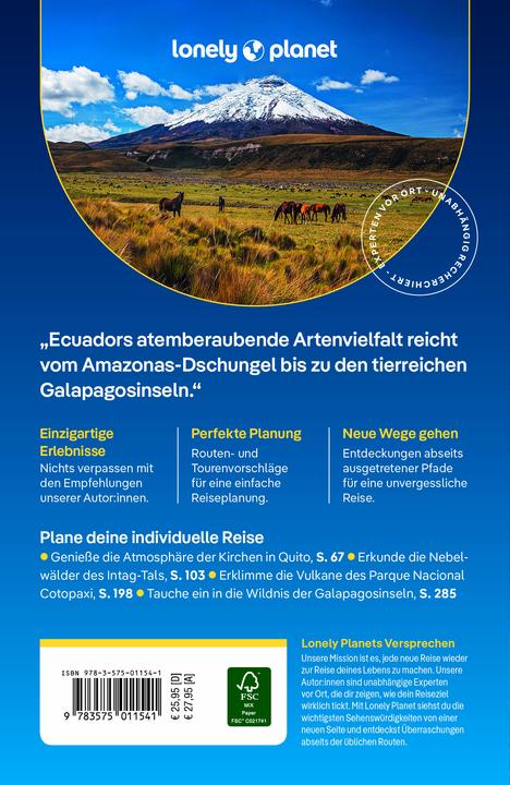 Produktbild Reiseführer Ecuador & Galápagosinseln (Deutsch, Jade Bremner, Isabel Albiston, MaSovaida Morgan, Wendy Yanagihara, Brian Kluepfel, 2024)