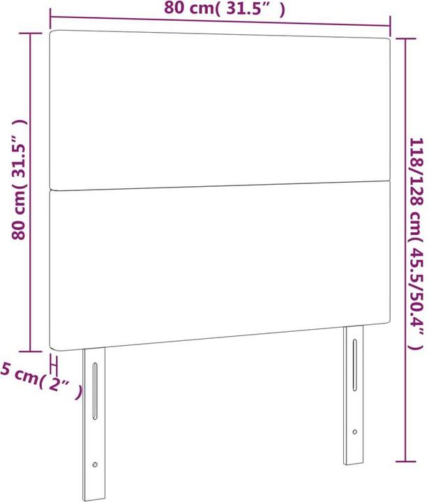 Actual product image VidaXL Ruben (80 x 5 x 128 cm)