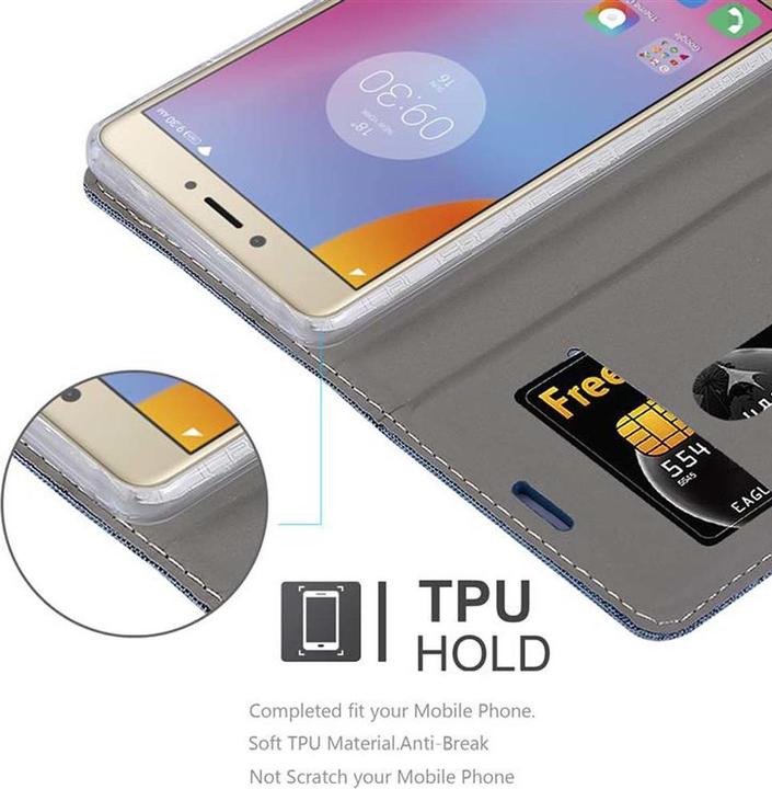 Actual product image Cadorabo Book Jeans Optics Cover (Lenovo K6 Note)