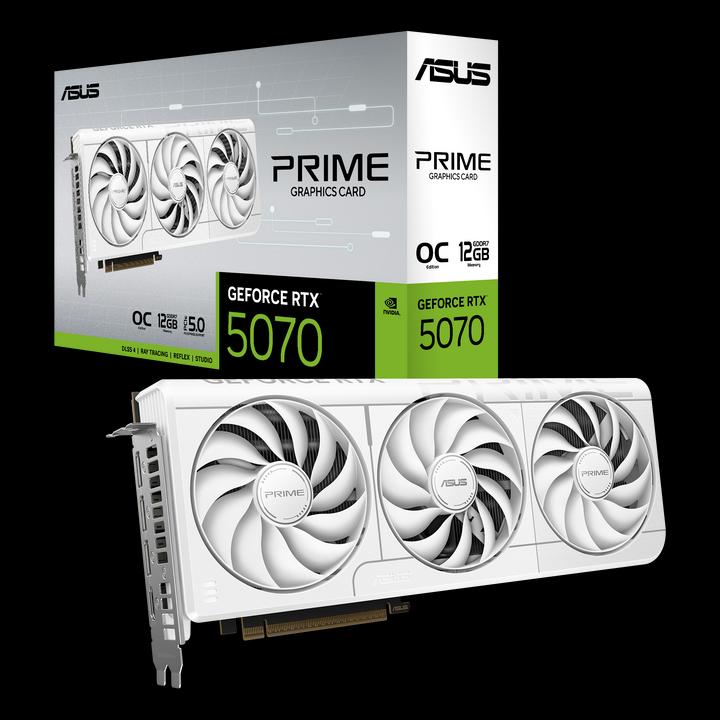Actual product image ASUS PRIME-RTX5070-O12G-WHITE 12GB GDDR7 HDMI DP (12 GB)