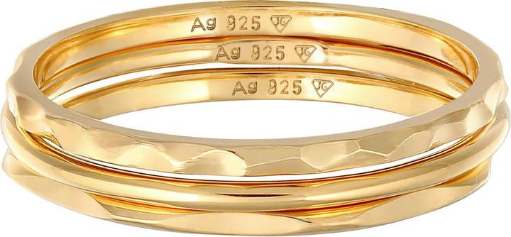 Produktbild Elli Ring Stapelringe Stacking Bandring 3er Set 925 Silber (56, 925 Silber)