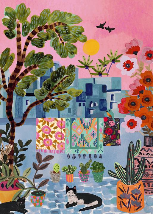 Produktbild Pieces & Peace Puzzle 1000 pieces Chefchaouen Cats - Morocco (1000 Teile)