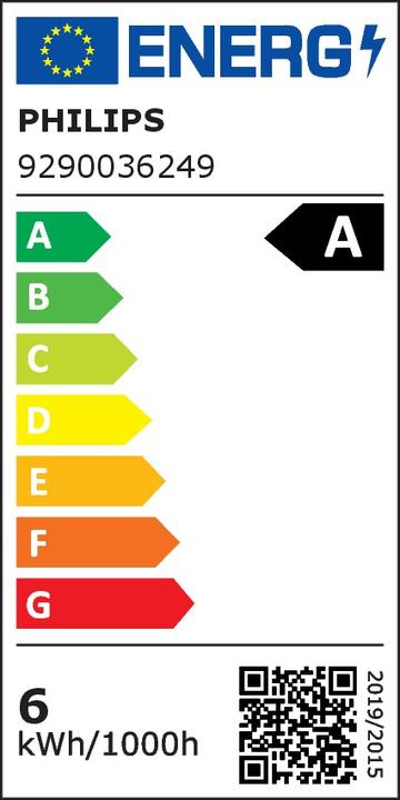 Energie-Label Philips Amber (E27, 5.50 W, 470 lm, 1 x, E)