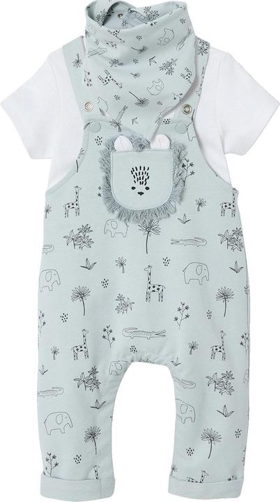 Image du produit Vertbaudet Baby-Set: Latzhose, Body & Halstuch, Dschungelmotive (68)