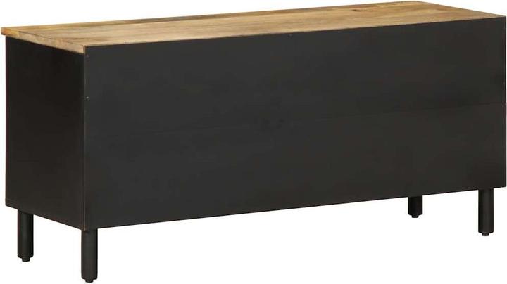 Produktbild VidaXL TV Schrank Lowboard Fernsehschrank Fernsehtisch Schwarz Raues Mangoholz (100 x 33.5 x 46 cm)