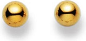 Muau Stud earrings yellow gold 750, 4mm (750/18K Gelbgold)