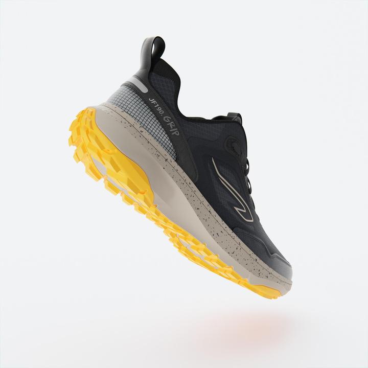 Actual product image Kalenji Men's Running and Trail Running Shoes - JF 190 GRIP - Blue/Mango (42)