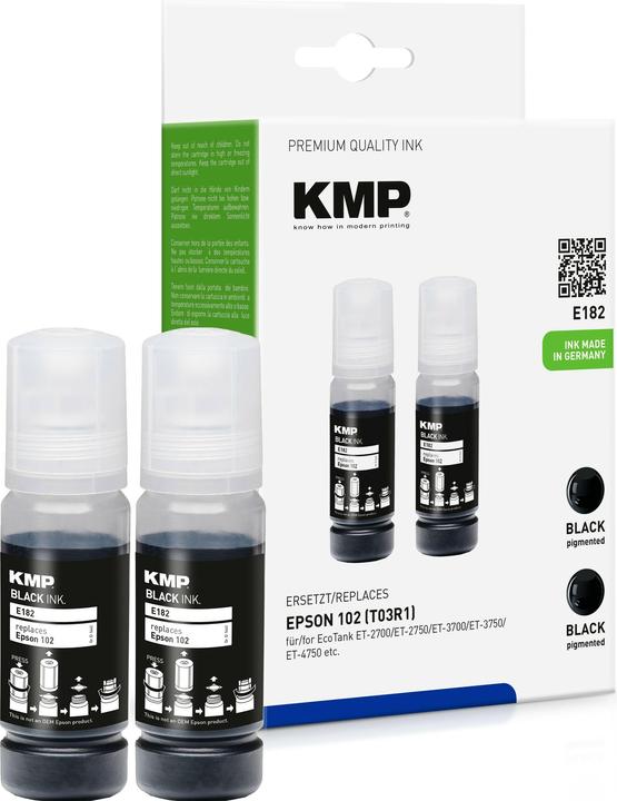 Produktbild KMP DOUBLEPACK E182 - 2er-Pack - 70 ml - kompatibel (BK)