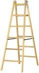 Actual product image Csdk SL Vienna wooden ladder 6 rungs 50mm wide Ergo steps with solid rungs and rung length 1.78m