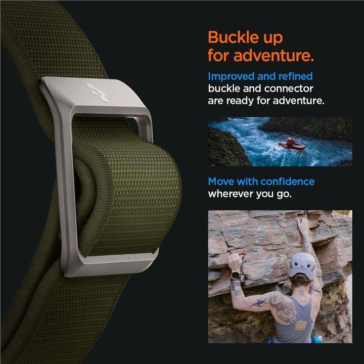 Produktbild Spigen Fit Lite Band für Apple Watch Series 42, 44, 45, 49 mm - khaki (42 mm, 44 mm, 45 mm, 49 mm, Nylon, Fabric, Stainless Steel)