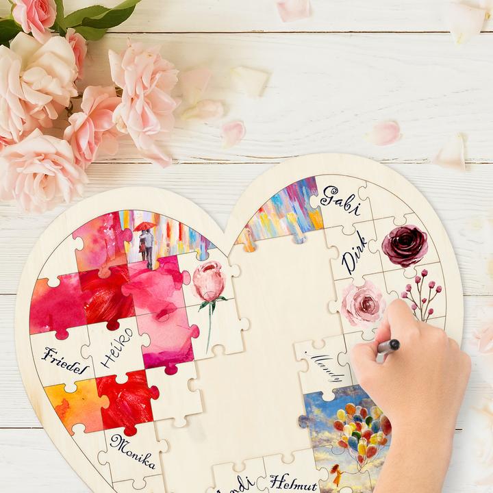 Actual product image Relaxdays Heart puzzle (49 pieces)