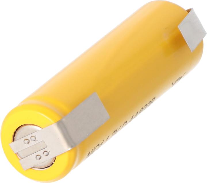 Produktbild AccuCell Akku Flat Top Mignon, AA mit Lötfahnen in U-Form (1 Stk., AA, 800 mAh)