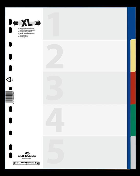 Produktbild Durable PP-Register, diverse Ausführungen, einzeln