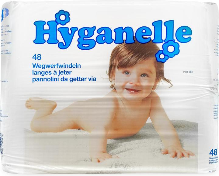 Hyganelle Pannolini ecologici (Taglia unica, Pacco trasportabile, 48 Pezzo/i)
